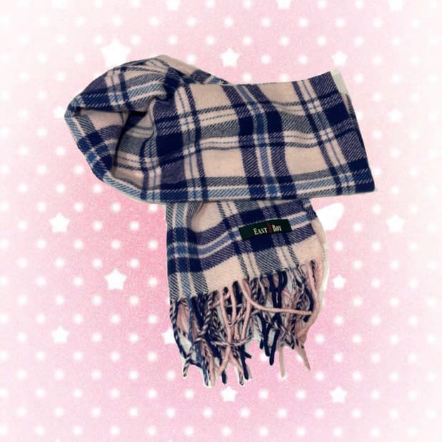 이스트보이 머플러 목도리 핑크체크
