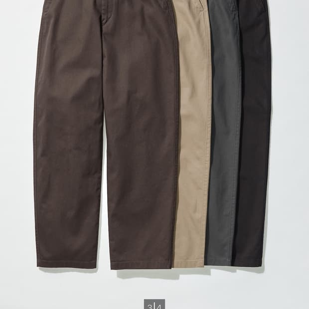 유니클로 와이드핏 치노팬츠 73