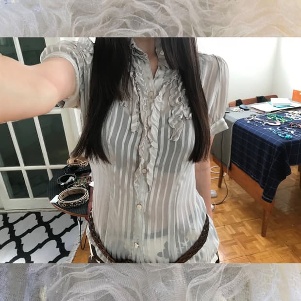 vintage frill blouse
