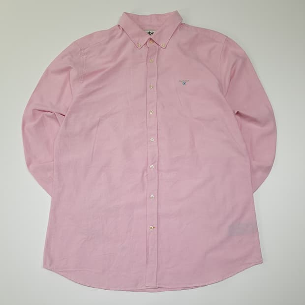 CL713 L 바버 코튼 버튼다운 옥스포드 핑크 셔츠 남방