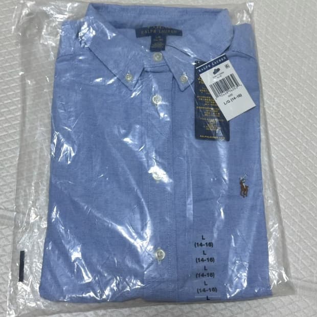 [새상품]폴로 보이즈 옥스퍼드 긴팔셔츠 L사이즈