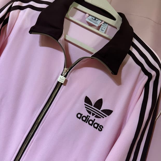 아디다스져지 아디다스 핑크 브라운 파이어버드 불꽃져지 트랙탑 집업 대장