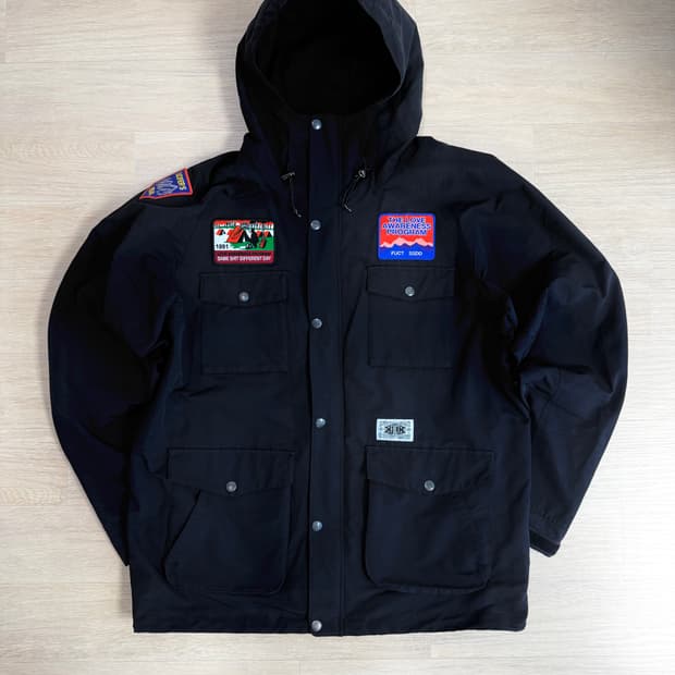 FUCT 퍽트 마운틴 파카 카켓 블랙 XL