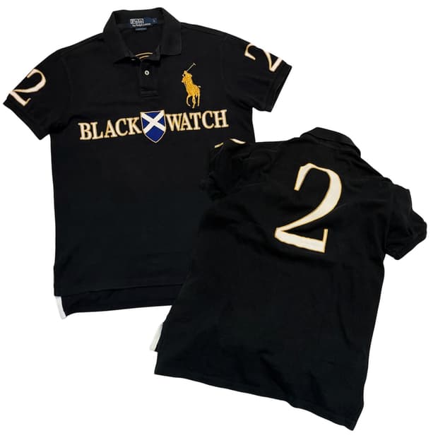 폴로 랄프로렌 빅포니 치프키프 블랙와치 카라티 블랙