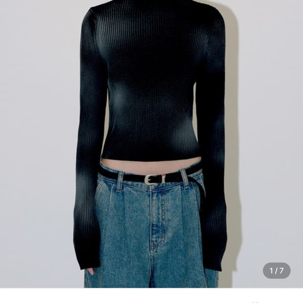 (구해요) 다이애그널 스프레이 다잉 니트