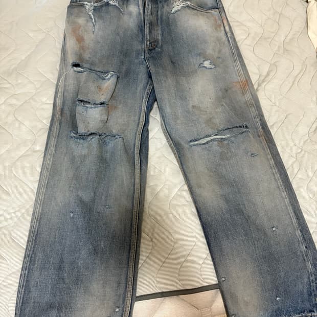 M) 안셀름 크래쉬 셀비지 데님