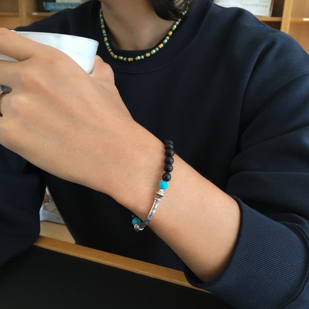 ethnic mint bracelet