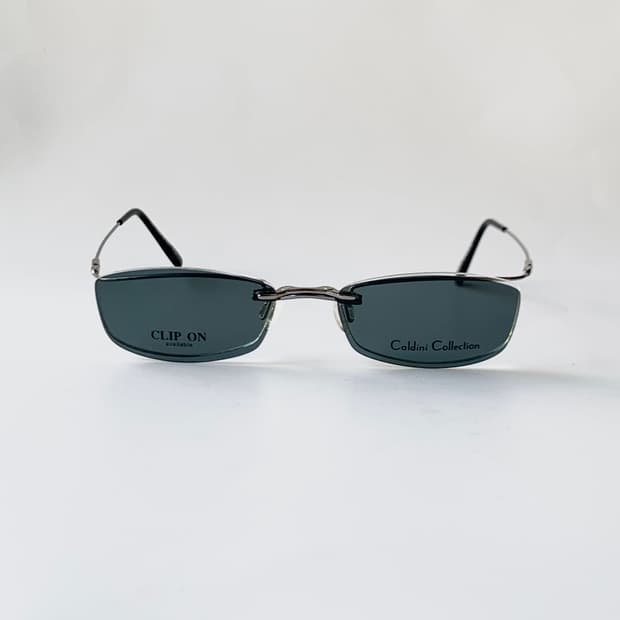 763 데드스탁 클립온 마그네틱 스퀘어 오벌 블랙 초경량 빈티지안경 선글