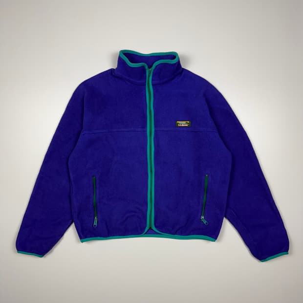 (105) 80s 엘엘빈 플리스 자켓 블루