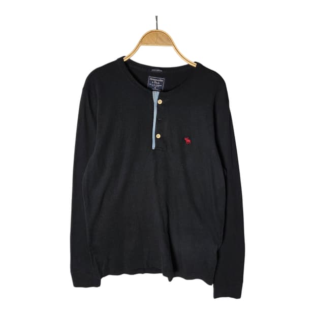 [A&F] 아베크롬비 무스로고 헨리넥 롱슬리브