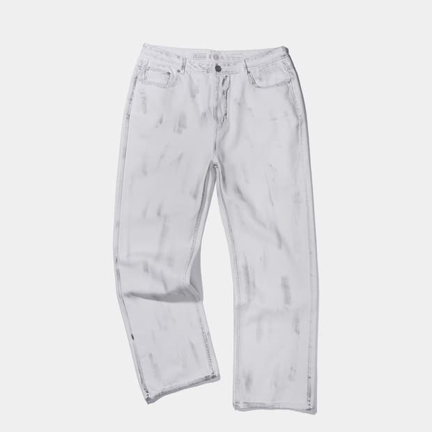 엑스트라오디너리 브러쉬 화이트 데님 L사이즈 판매합니다.