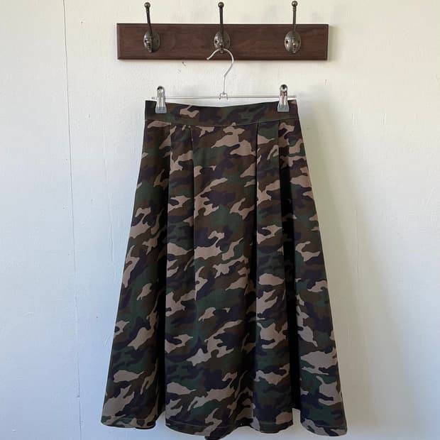 BROWNY 카모 플라쥬 스커트