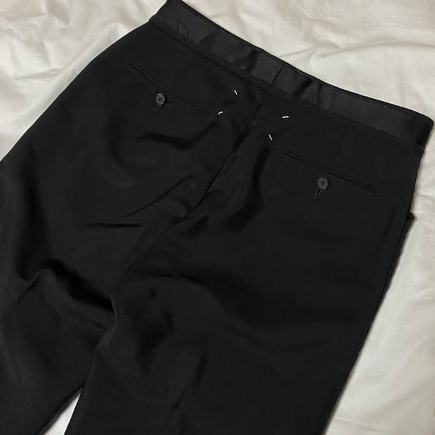 마르지엘라 백스티치 와이드 울 슬랙스 트라우저 팬츠 바지 리에르 세야