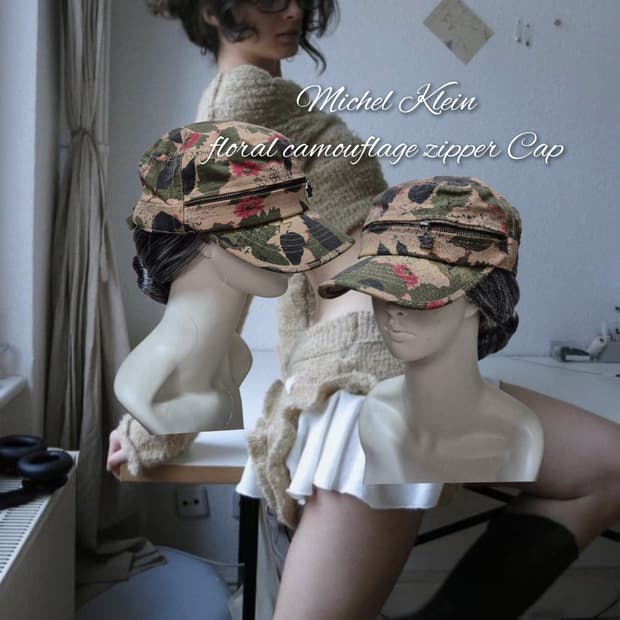 Michel Klein floral camouflage zipper