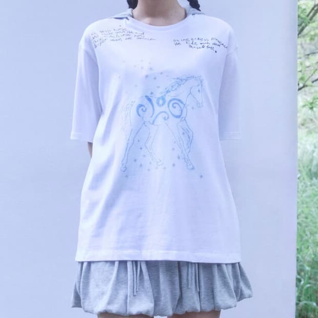 PUREE Totem horse boxy tee 퓨레 반팔티