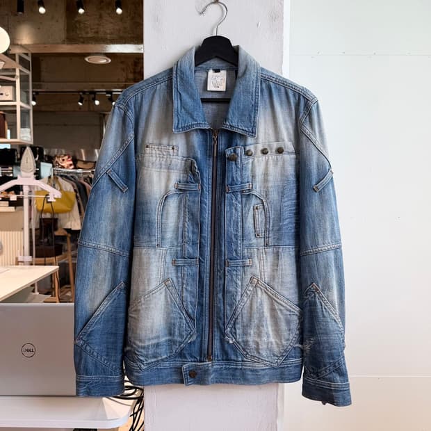 로베르토 카발리 데님 멀티포켓 자켓