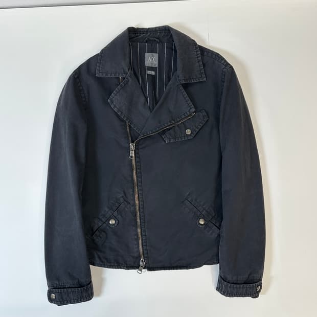 아르마니 2way 지퍼 워싱 자켓