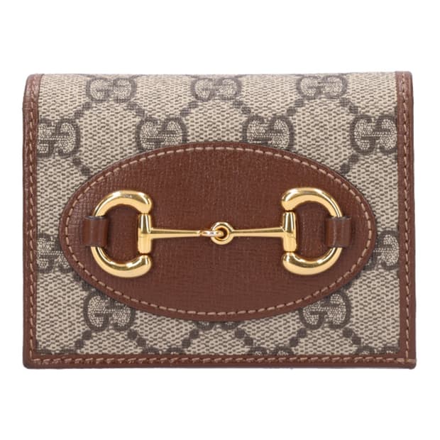 구찌 621887 홀스빗 1955 카드 케이스 지갑 브라운 