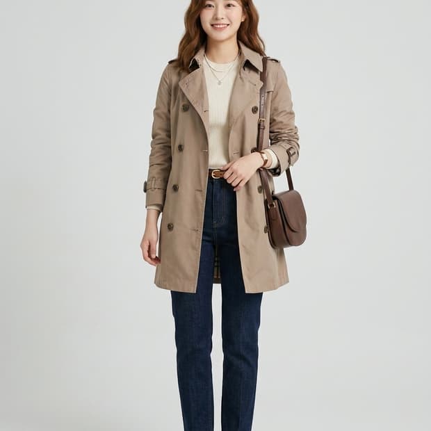 BURBERRY 버버리 브릿 후드 하프 트렌치 자켓