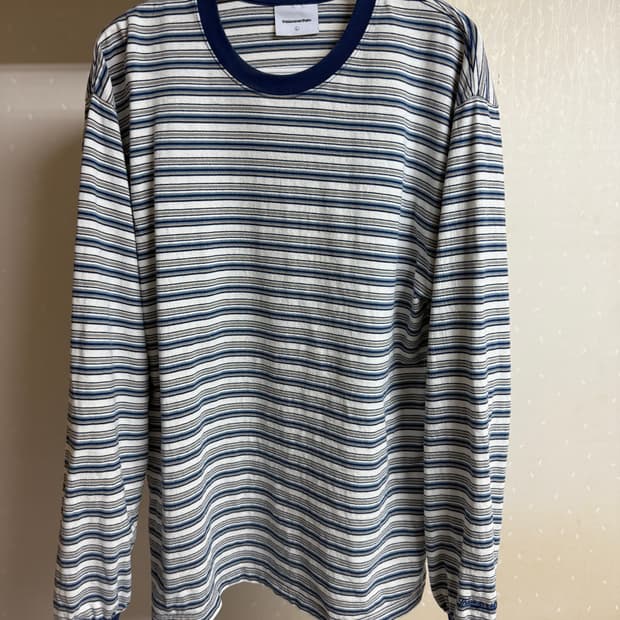 디스이즈네버댓 스트라이프 롱슬리브 티셔츠 아이보리 L