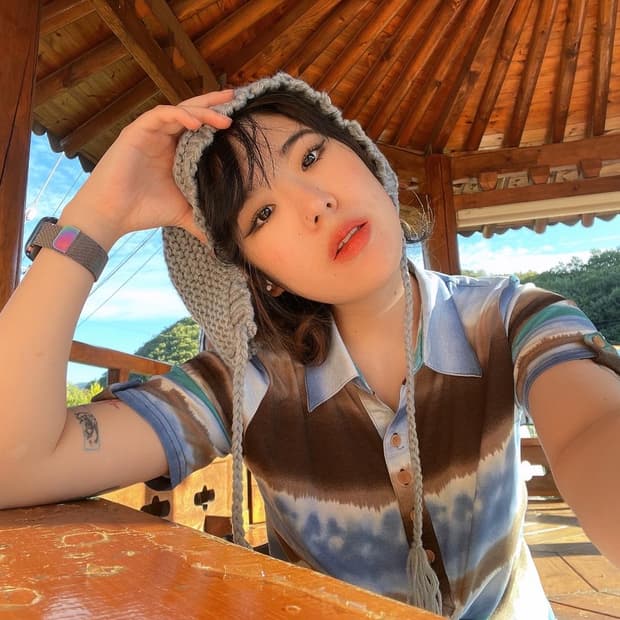 보헤미안 블루 타이다이 하와이안 카라티
