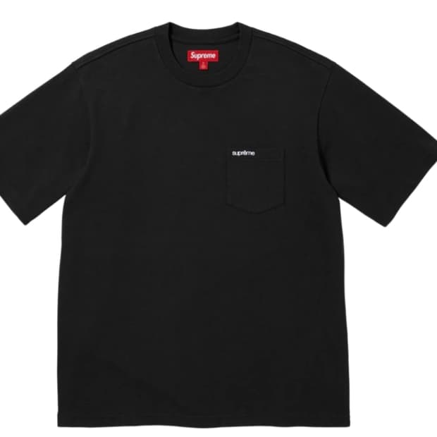 슈프림 숏슬리브 포켓 티셔츠 블랙 - 26SS