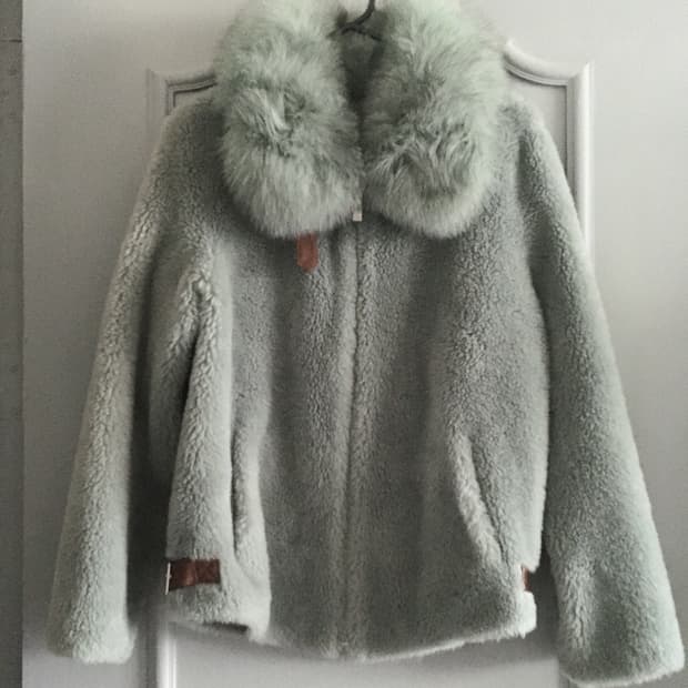 A&D ATELIER 양털 무스탕 폭스퍼 66사이즈