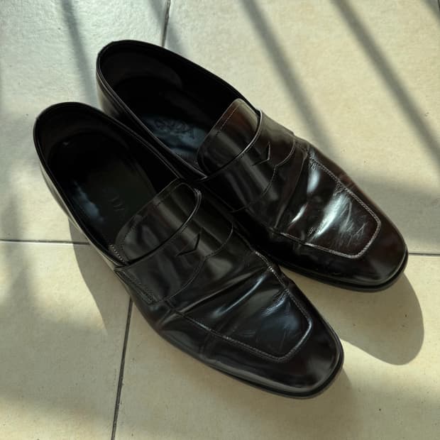 프라다 빈티지 페니로퍼 블랙