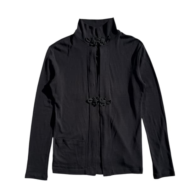 Yohji yamamoto high neck button top