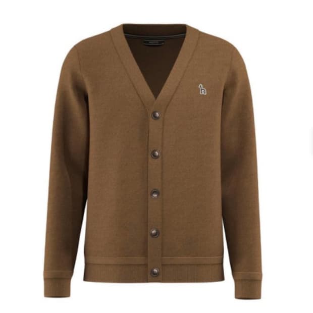 HZSW1D202W1 브라운 퍼피자수 울 가디건