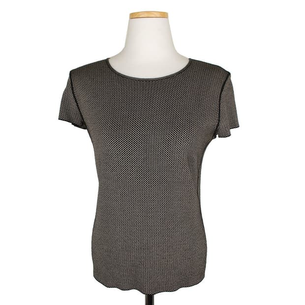 알마니꼴레지오니 블랙멀티 보카시 니트 상의(42)