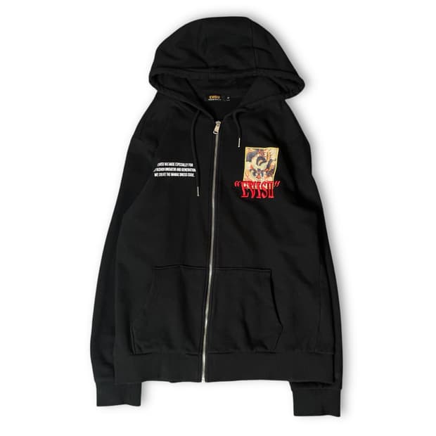 에비수 드래곤 프린팅 후드 집업 105