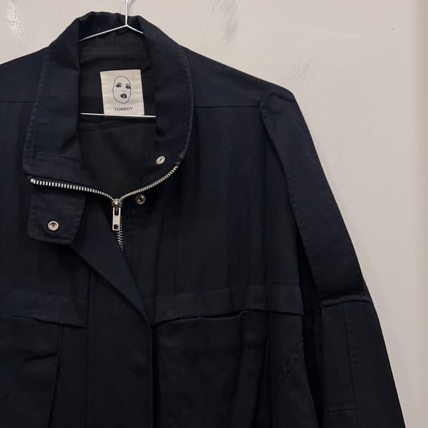 톰보이 스트레치 코튼 견장 포켓 개파카
