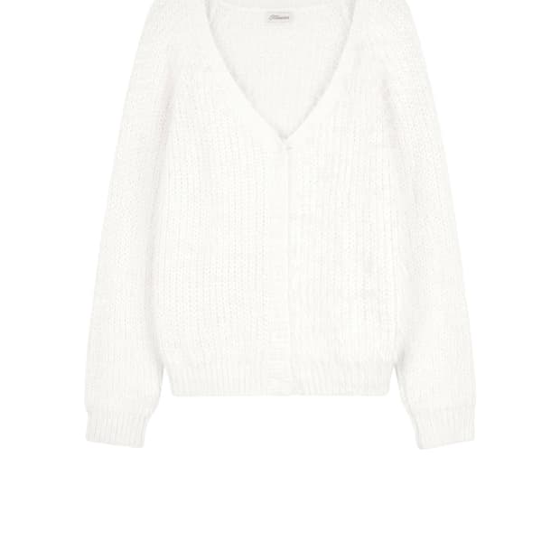 클리시어 슈가플럼 헤어리 가디건 화이트 / 구매가 108,000