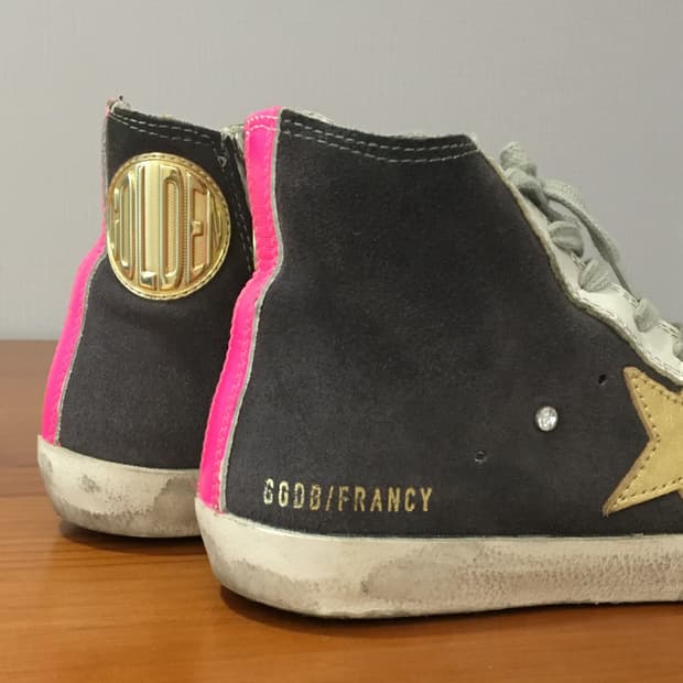 골든구스 한정판 Francy 하이탑 스니커즈 36 사이즈