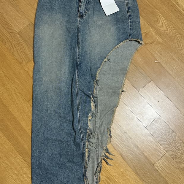 Bohemian Seoul 언발란스 데님 롱 스커트 M