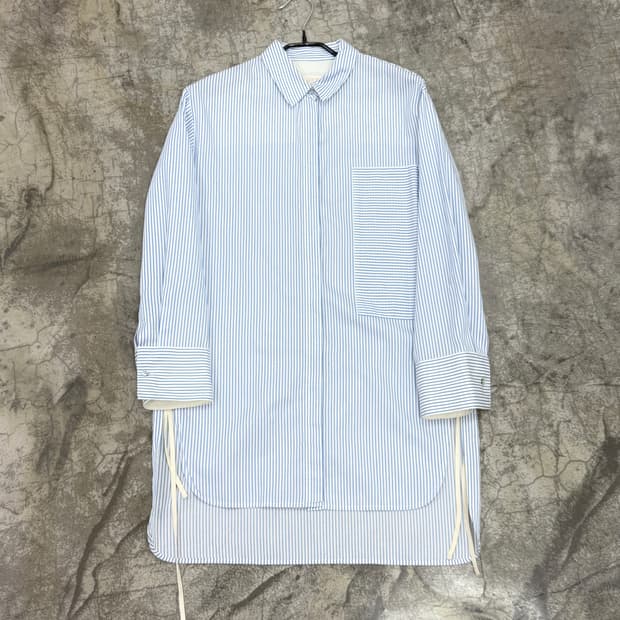 르베이지 스트라이프 레이어드 셔츠