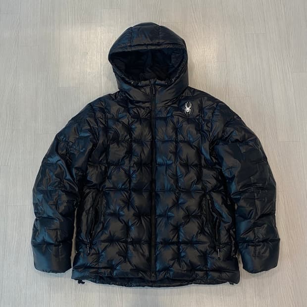 스파이더 퀄팅 패딩 블랙 XL