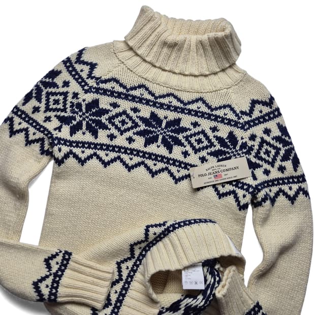 [S] 폴로 진스 컴퍼니 페어아일 터틀넥 니트