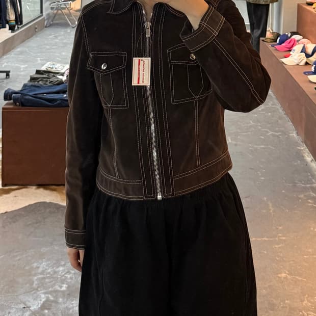 휴고보스 스웨이드 스티치 트러커 자켓 H2021