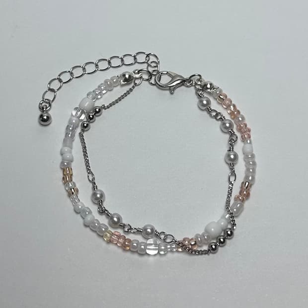 [W] 핸드메이드 비즈 팔찌 Y2K Cherry Blossom 014