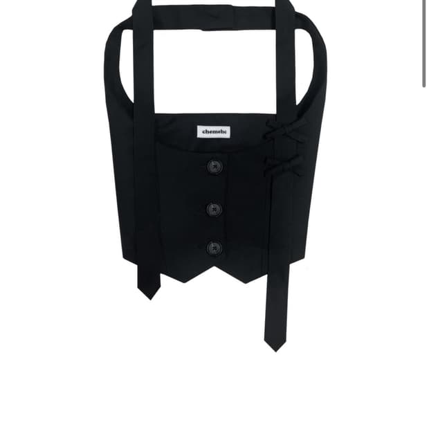 체메씨 트윌 리본 베스트 TWILL VEST RIBBON TIE SET