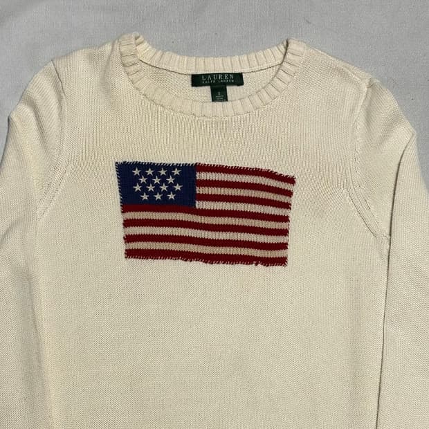 S 폴로랄프로렌 성조기 코튼 니트