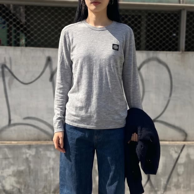 14Y.55~66/ 스톤아일랜드 로고패치 롱슬리브