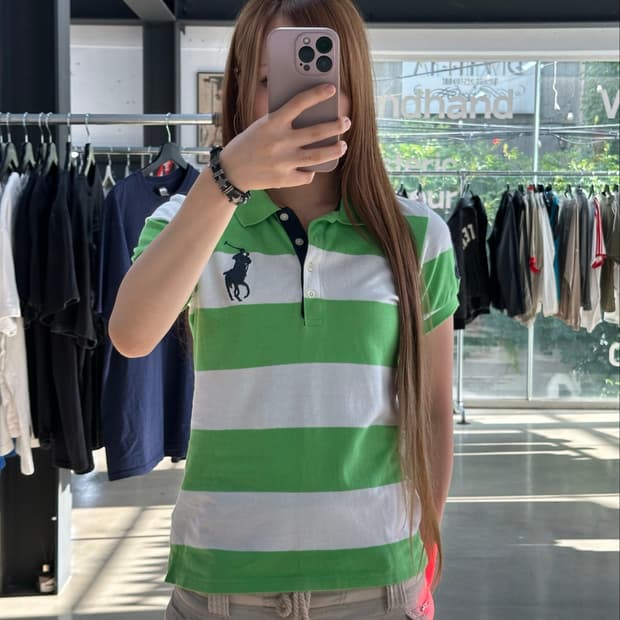 폴로랄프로렌 빅포니 넘버링 스트라이프 pk 반팔티