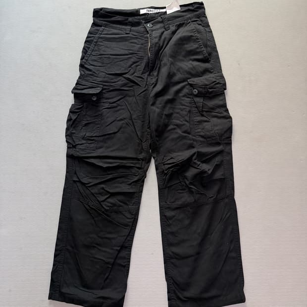 MNGU 블랙 카고팬츠 S