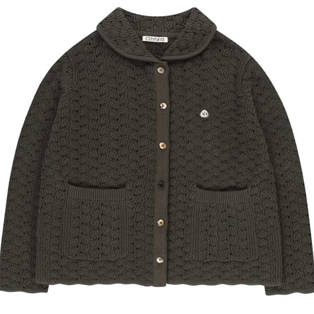 코이세이오 가디건 WAVE KNIT CARDIGAN brown 브라운