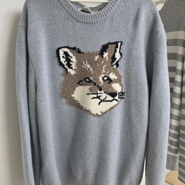 메종키츠네 빅폭스 니트 XL 