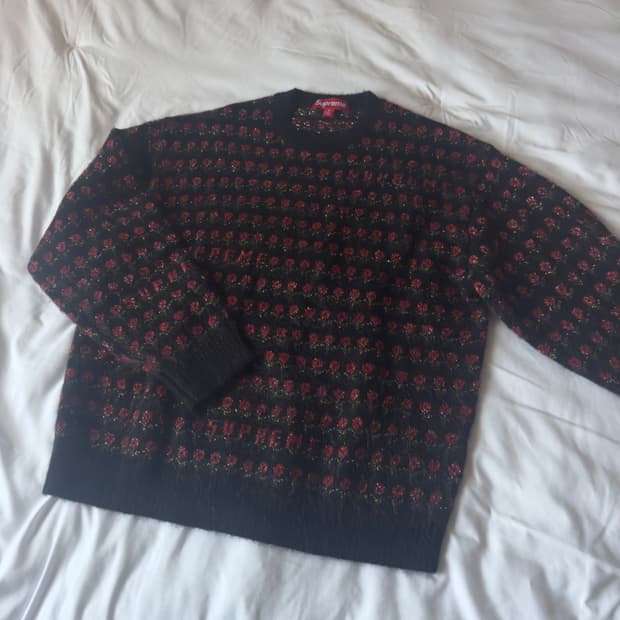 (m) 슈프림 25fw 플라워 니트