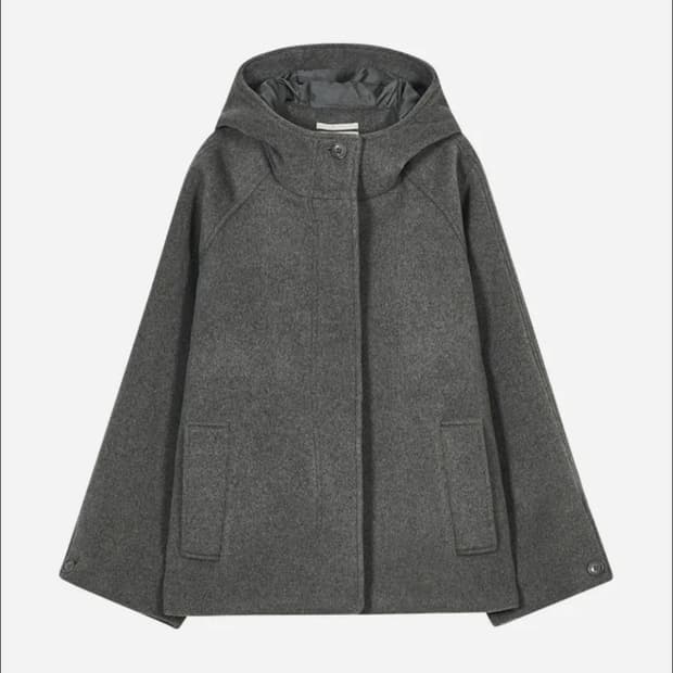 Typeservice Hooded Half Coat [Gray]